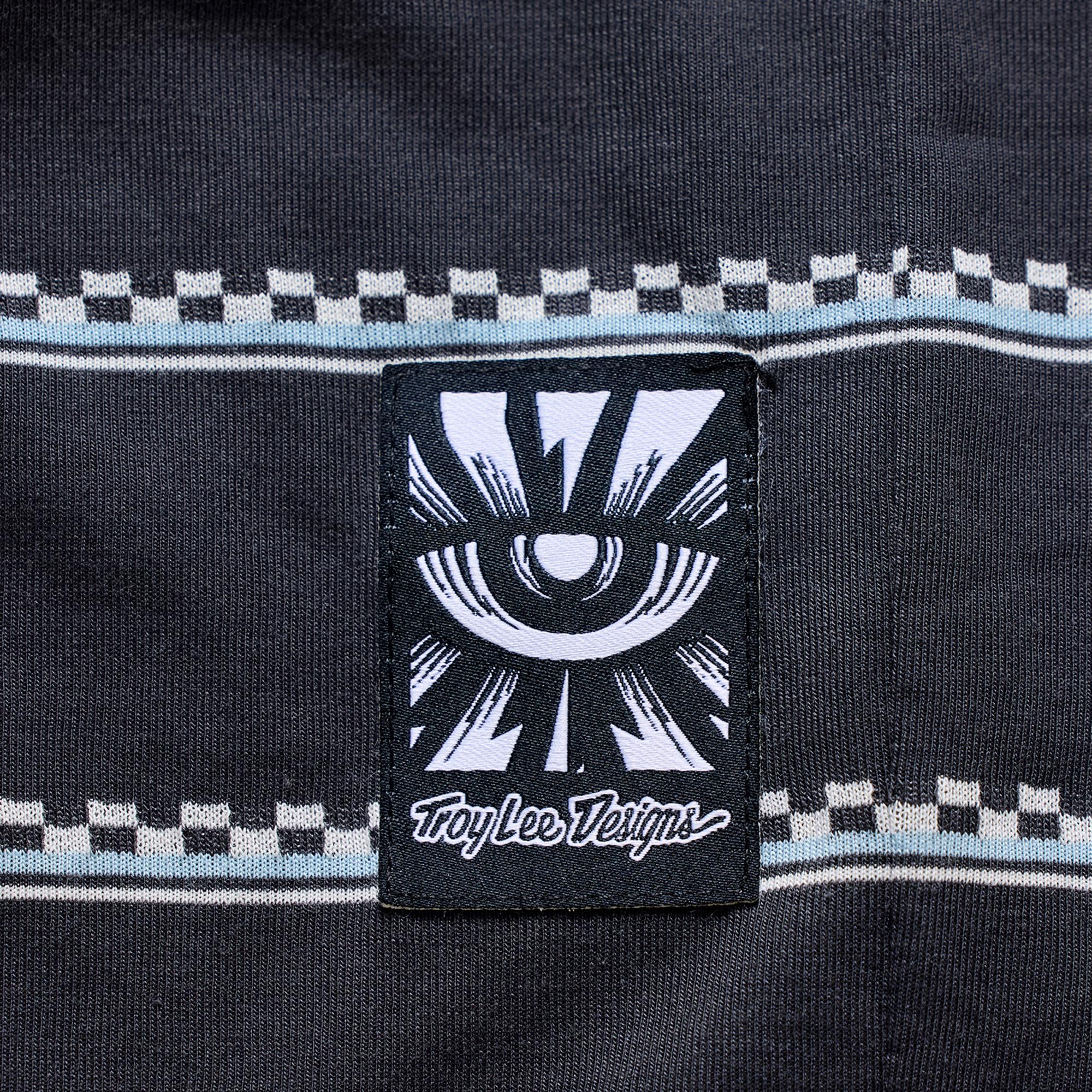 Side view of Troy Lee Designs Skyline Ride Checked Out Short Sleeve Bicycle Jersey