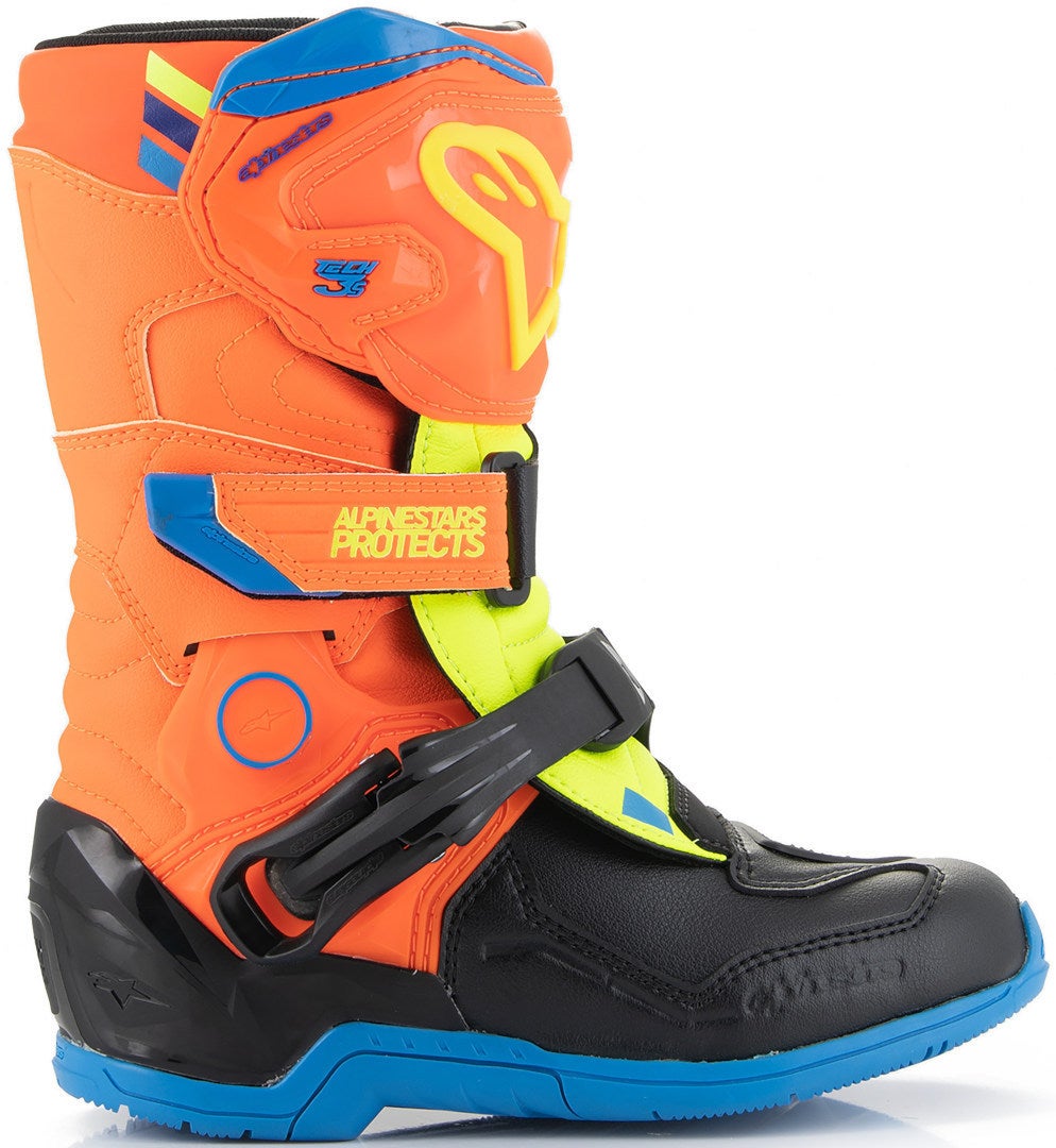 Alpinestars Tech 3S Kinder Motocross Stiefel orange/blau/gelb 33 Abbildung 5