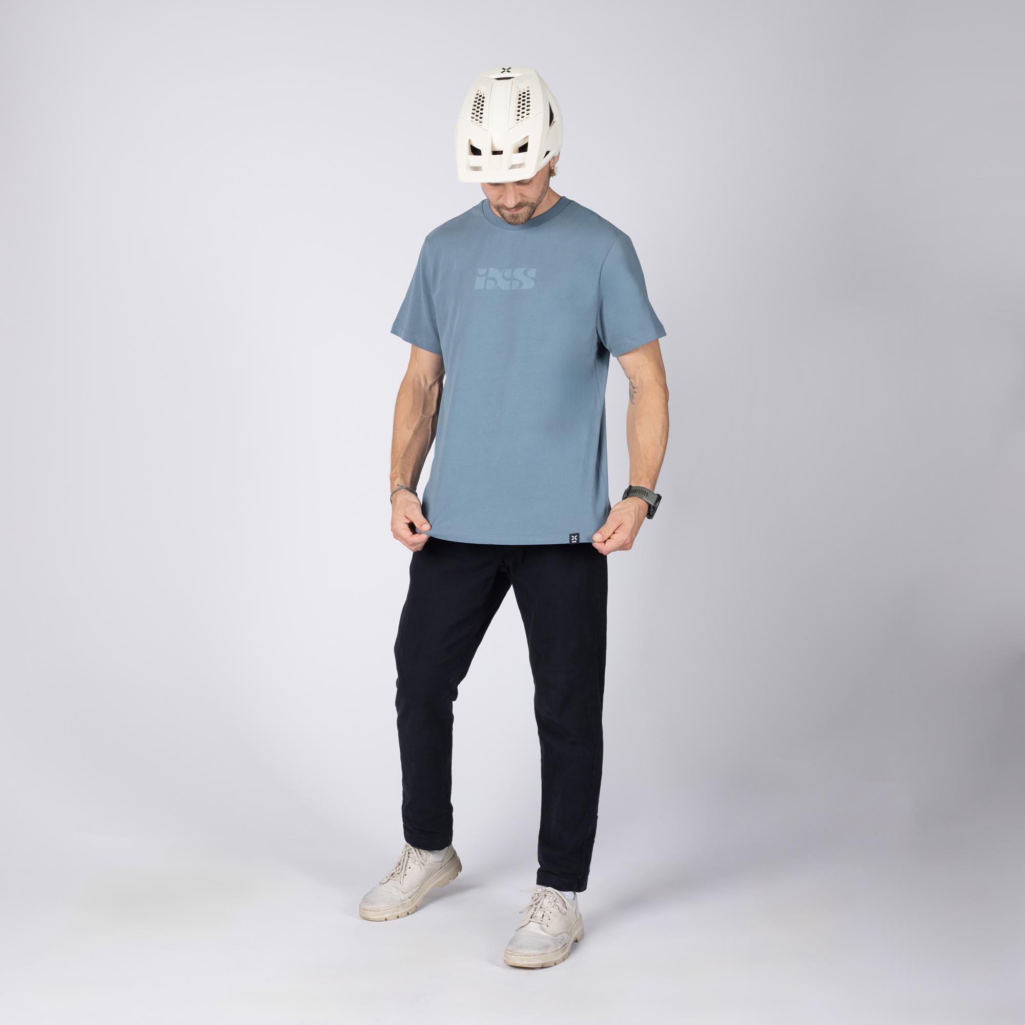 IXS Brand 1.1 T-shirt blå/grå M Figur 9