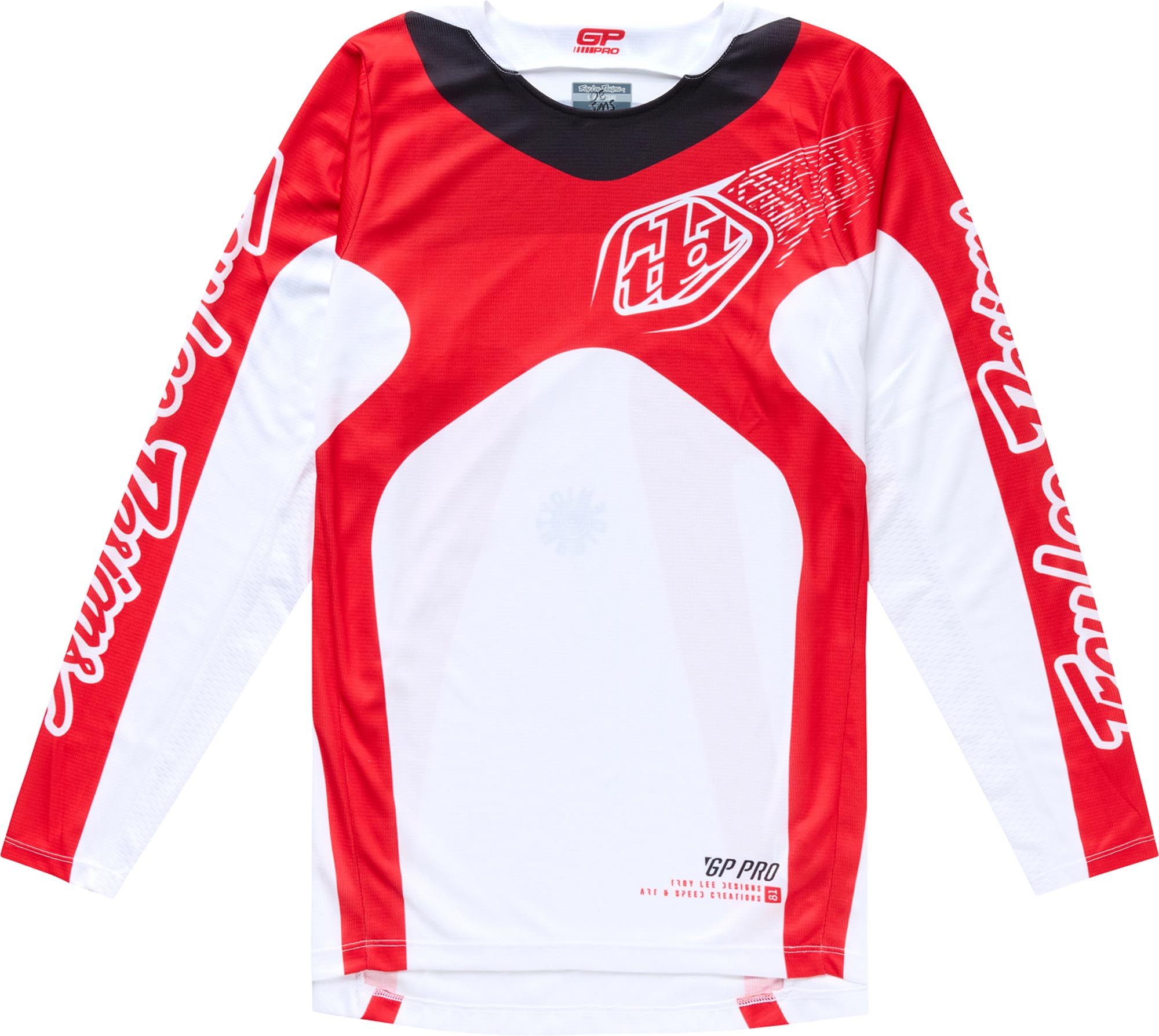 Troy Lee Designs GP Pro Frames Maillot Motocross Blanc/Rouge 2XL Figure 1