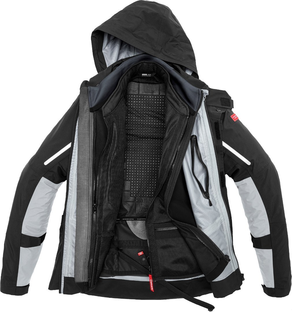 Spidi Mission-T H2Out Step-InArmor Motorrad Textiljacke schwarz/grau M Abbildung 9