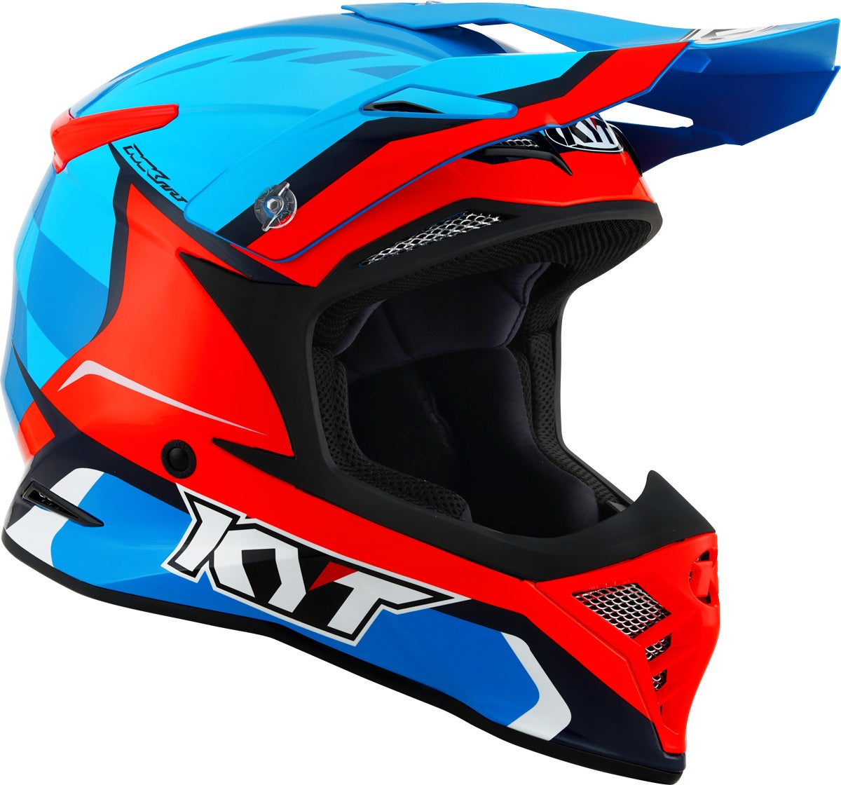 KYT Skyhawk Glowing Casco Motocross blu/rosso S (55/56) Figura 3