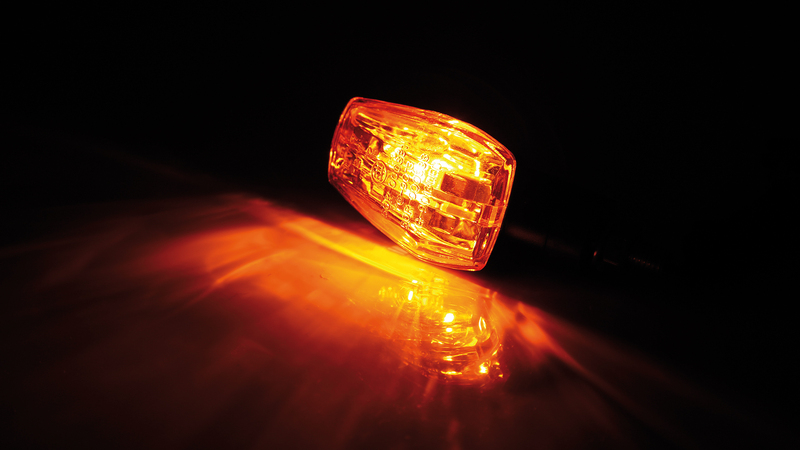 HIGHSIDER Smart IMOLA 1 Lampa Mini Indikator Kropp Svart / Lins Orange (Par), Fram & Bak Figur 6