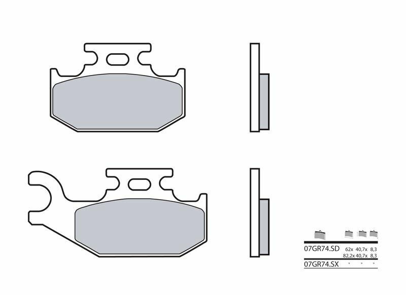 Brembo S.p.A. Bromsbelägg Off-Road sintrad metall - 07GR74SD Figur 2