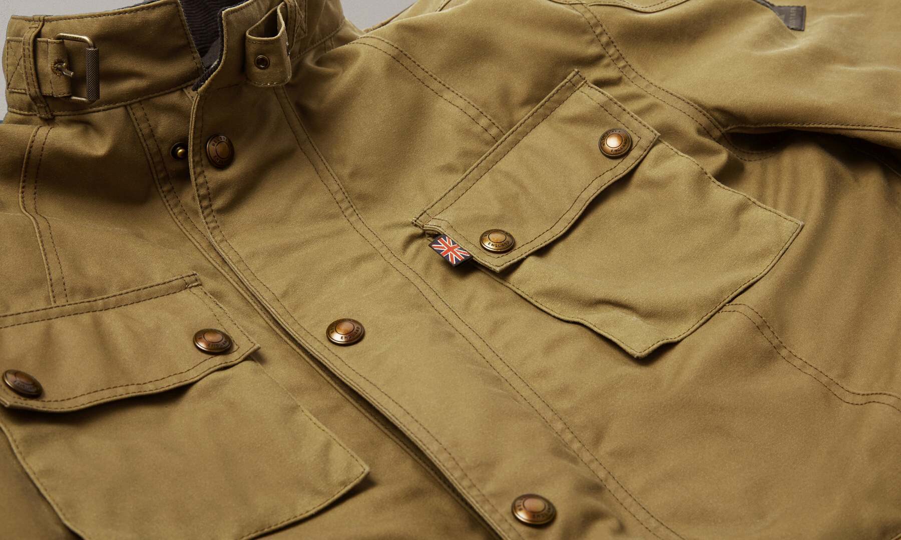 Belstaff Crosby waterproof Motorcycle Wax Jacket Sand L Figure 3