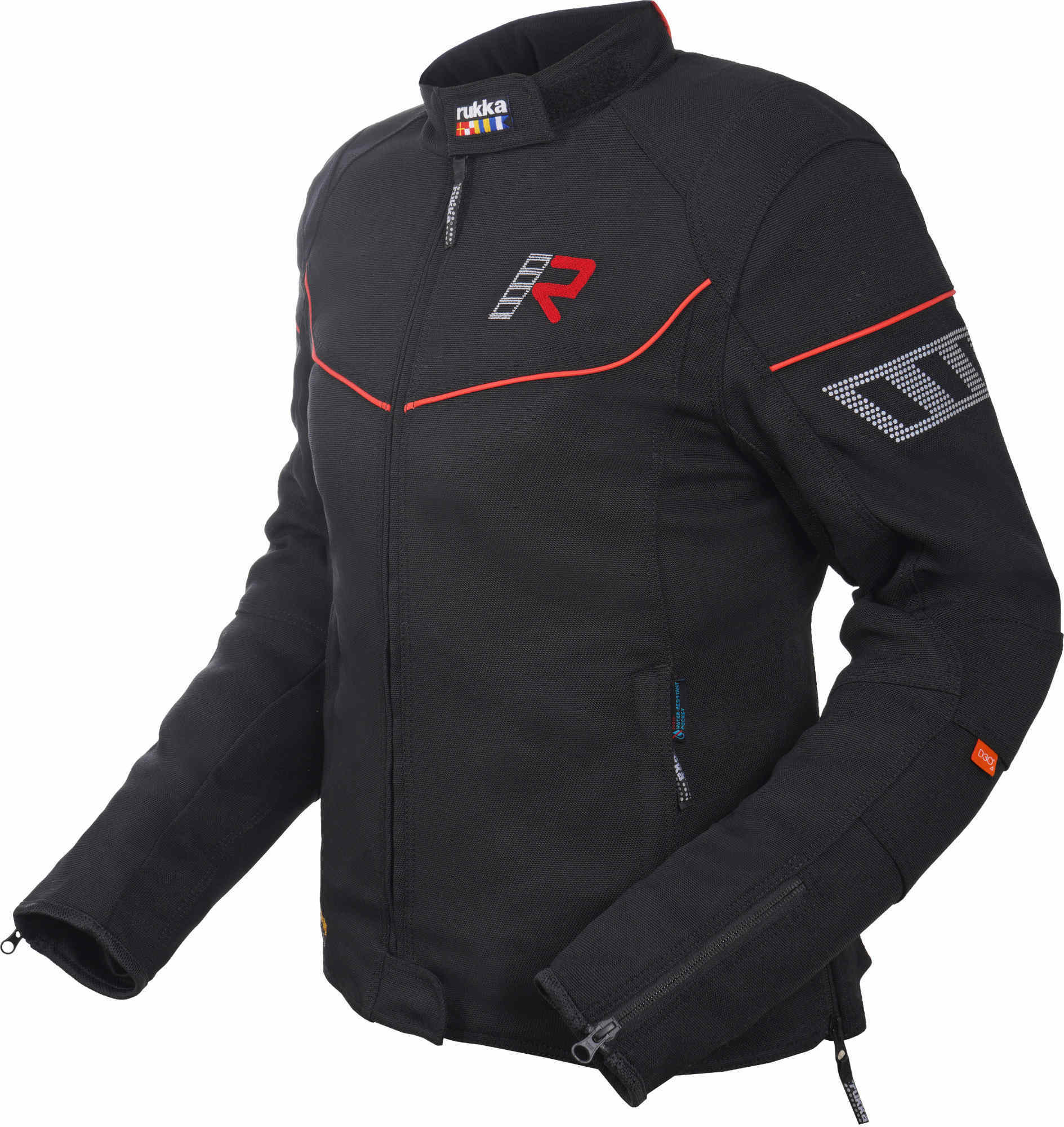 Rukka AirGobina 2.0 Giacca tessile moto da donna nero/rosso 38 Figura 1
