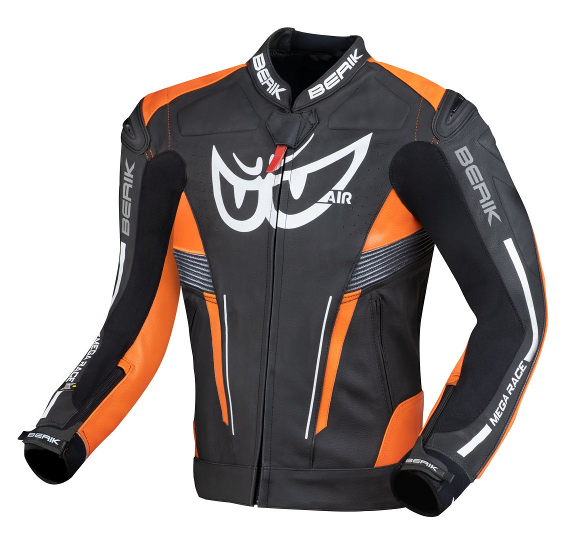 Berik Air-B Motorcycle Leather Jacket black/orange 60 Figure 1