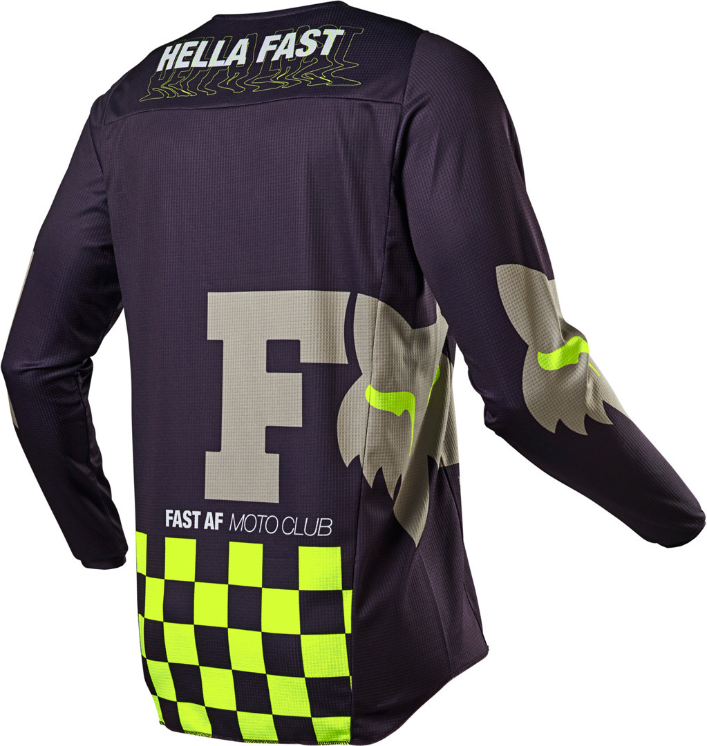 FOX 180 Illmatik Motocross Jersey lilla/gul M Figur 2