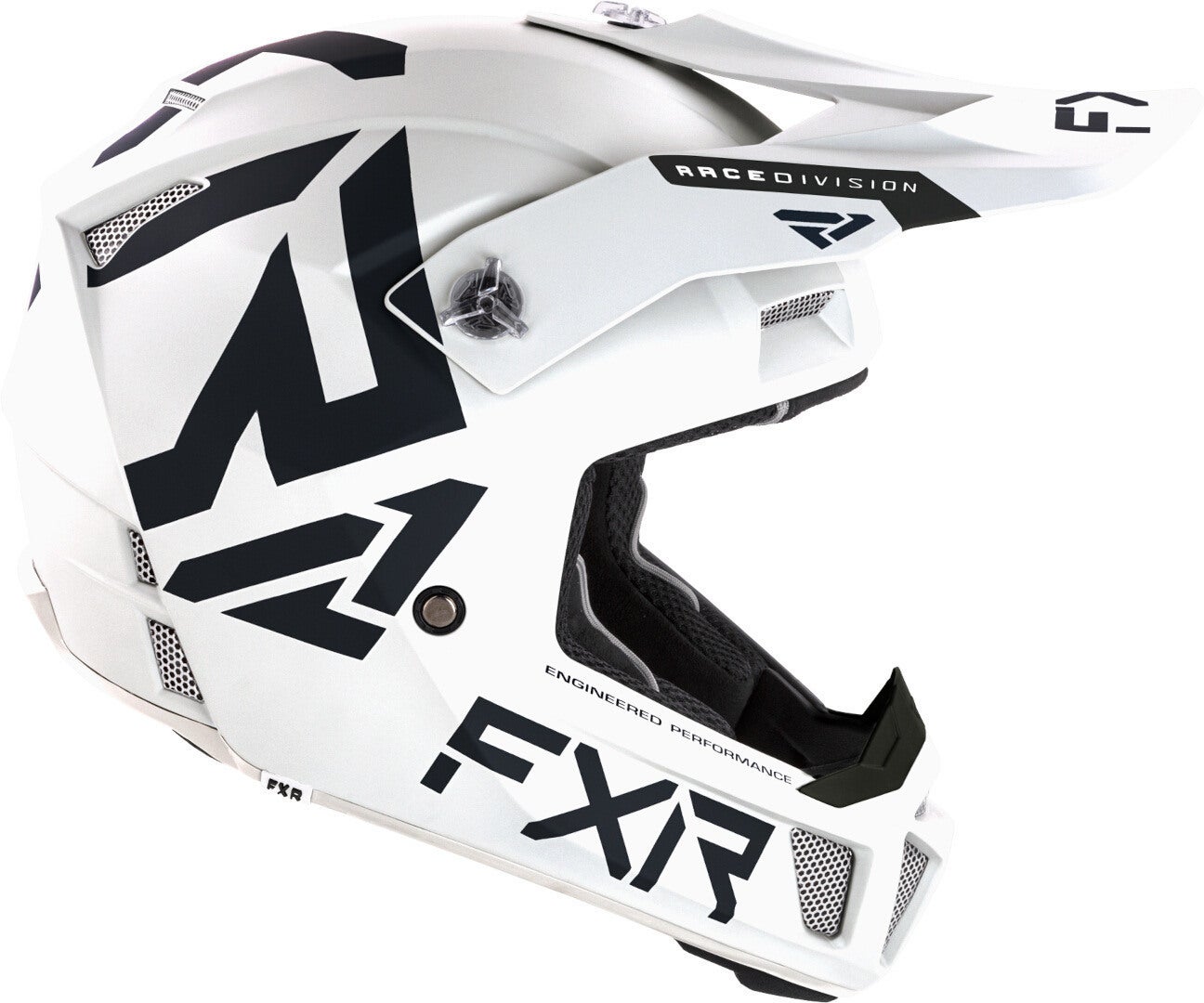 FXR Clutch CX MX Gear Motocross hjelm hvid/sort XS (53/54) Figur 4