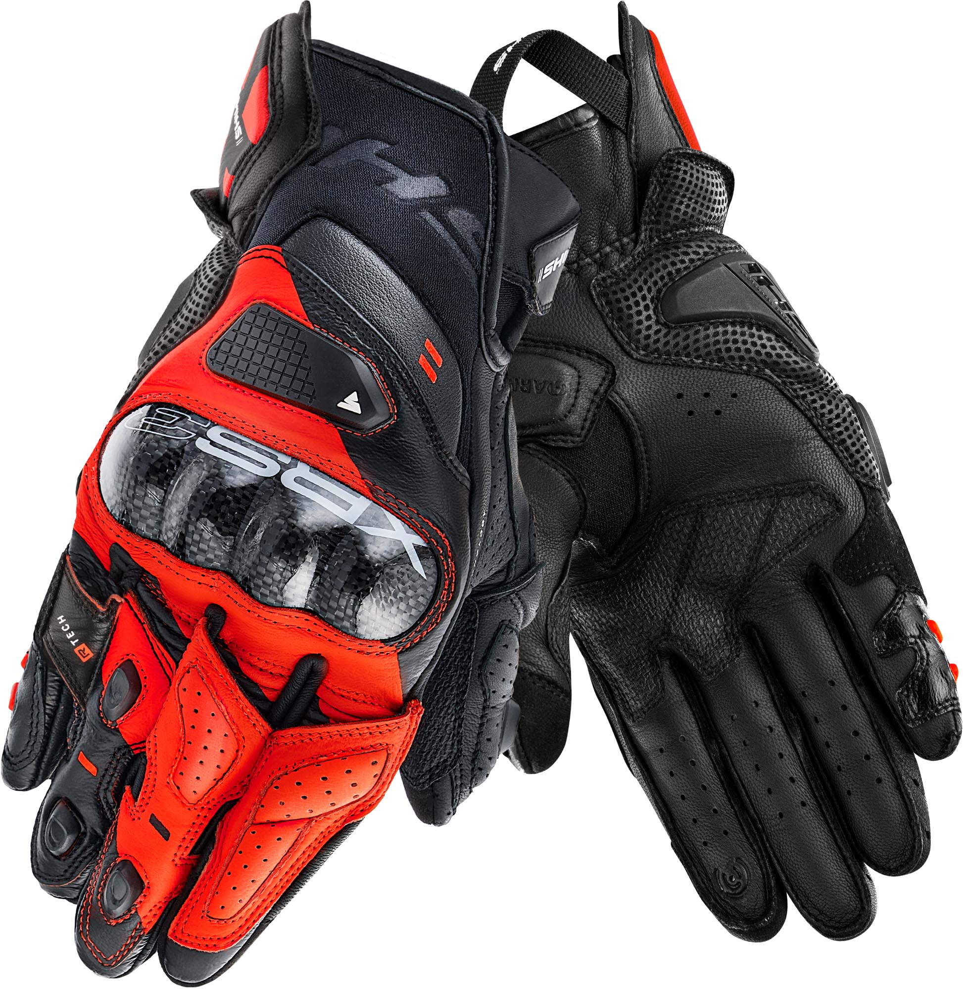 SHIMA XRS-3 Motorcykelhandsker sort/rød L Figur 1