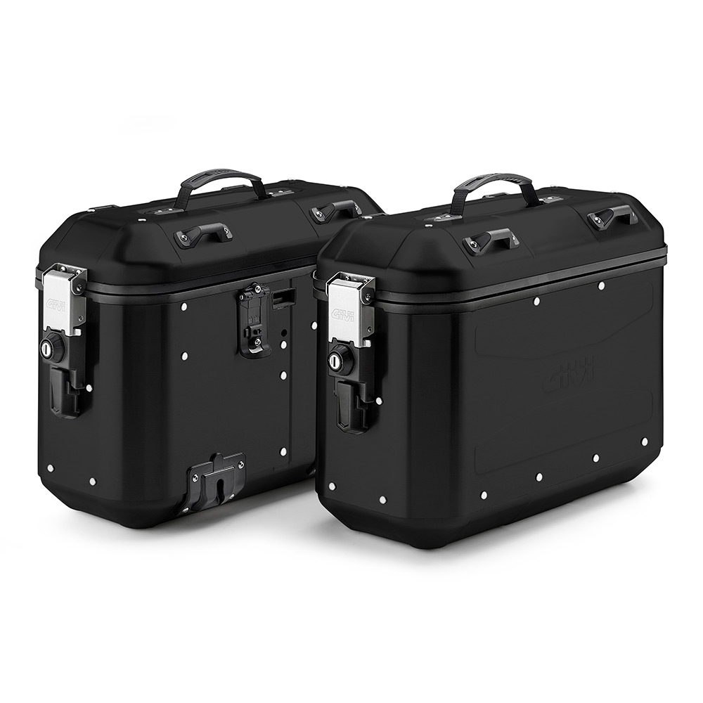 GIVI Trekker 36 Dolomiti ALU-Koffer Satz Monokey schwarz, 36 L Volumen Figur 1