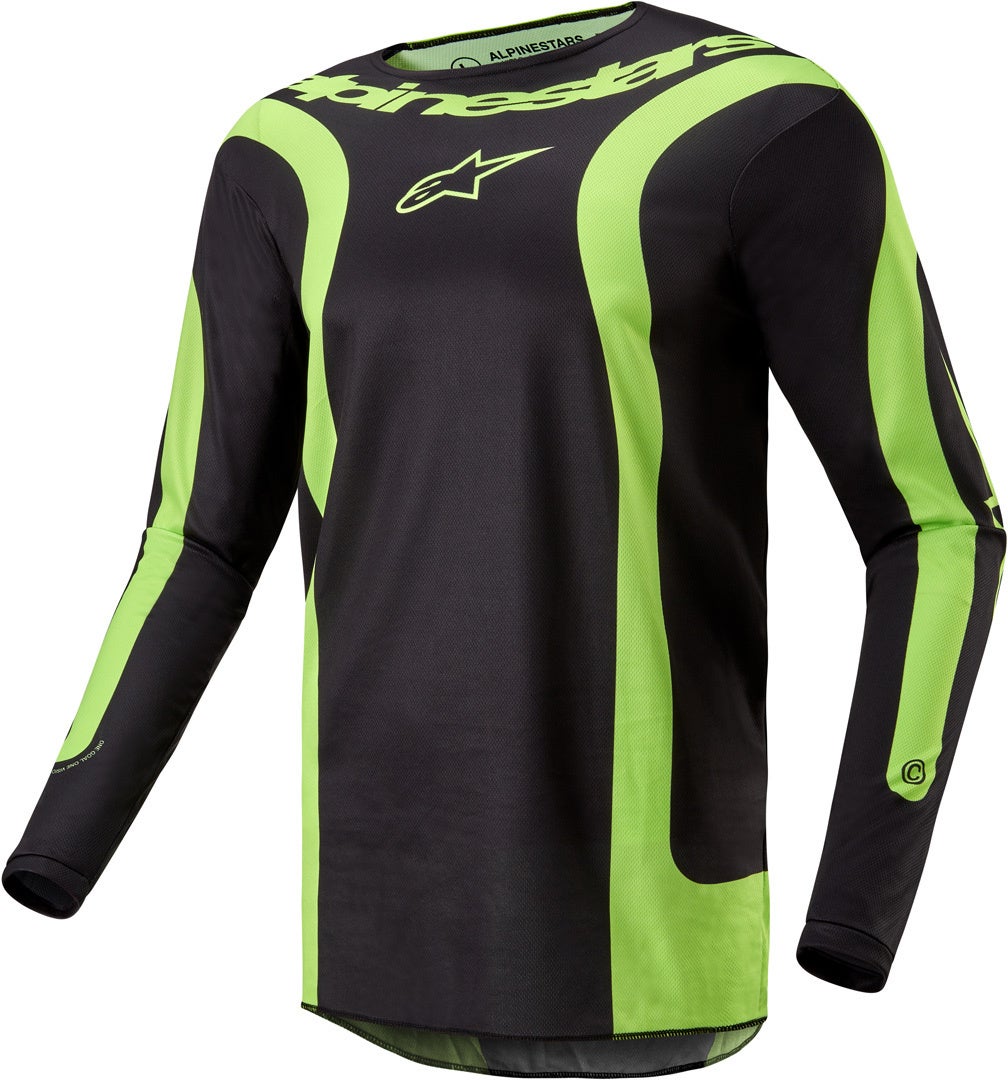Alpinestars Fluid Lurv Motocross trøje sort/gul XL Figur 1