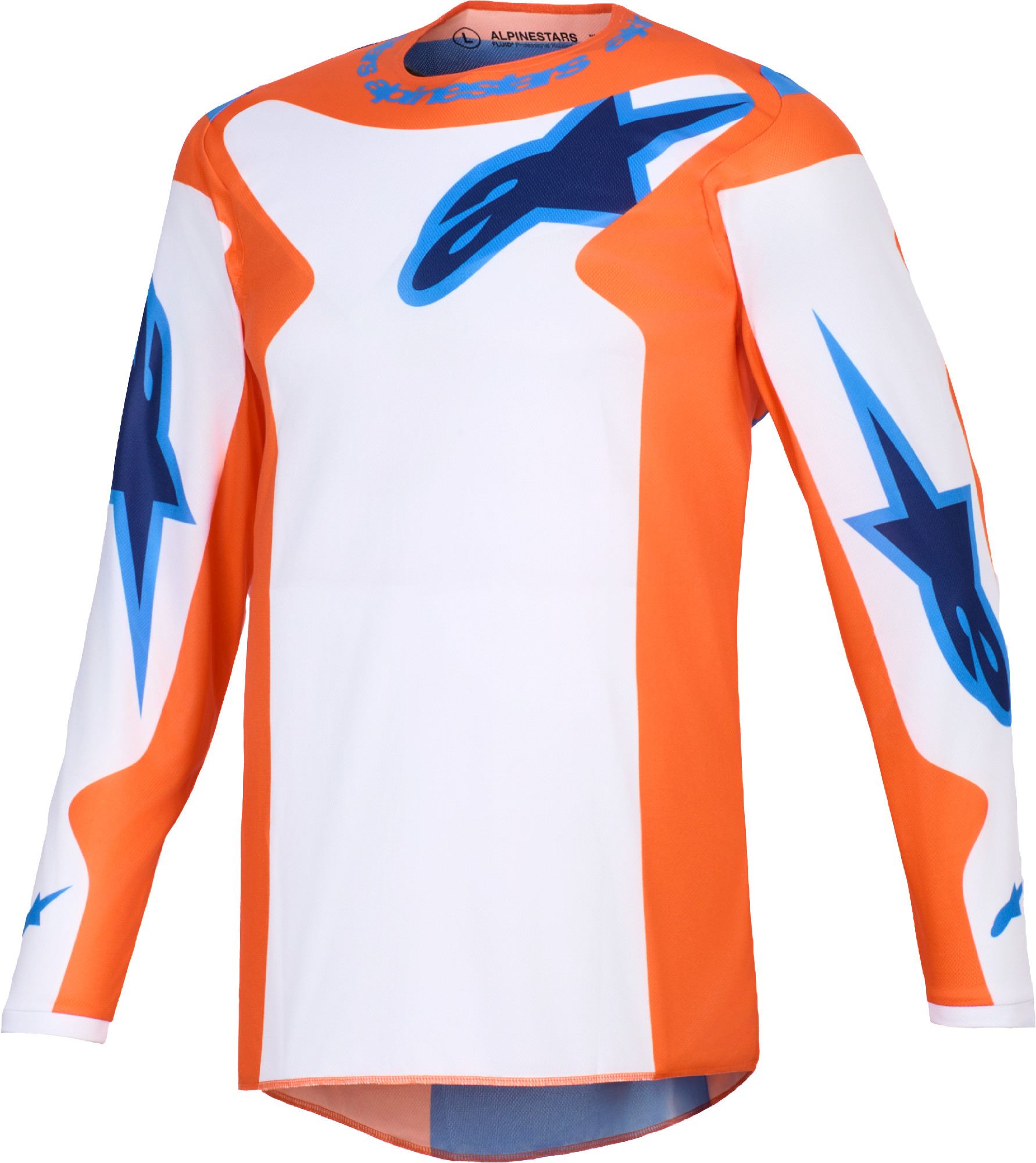 Alpinestars Fluid Grid Motocross tröja Orange/blå L Figur 1
