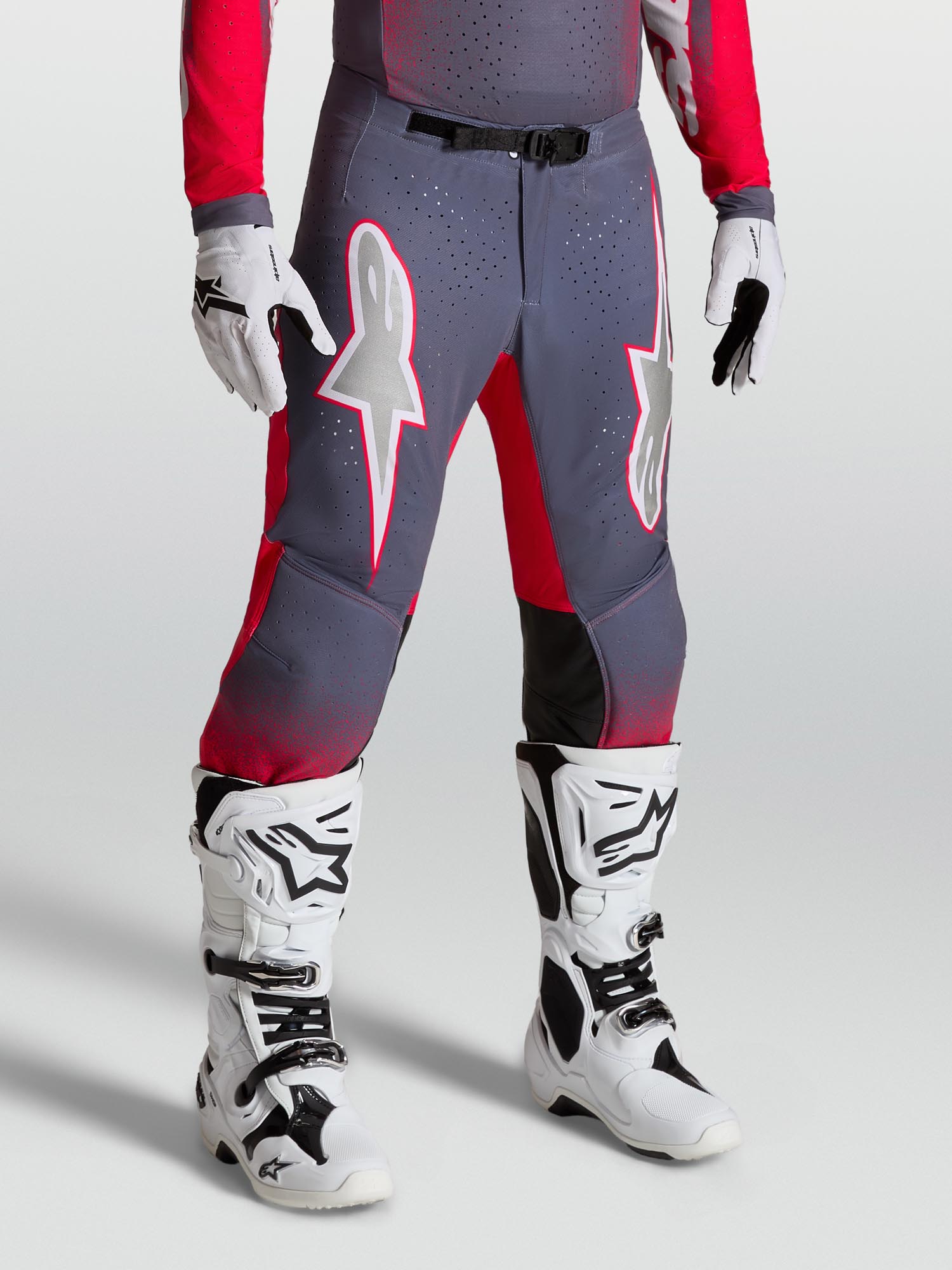 Alpinestars Supertech Hiten AFD Motocross Hose grau/rot 28 Abbildung 4