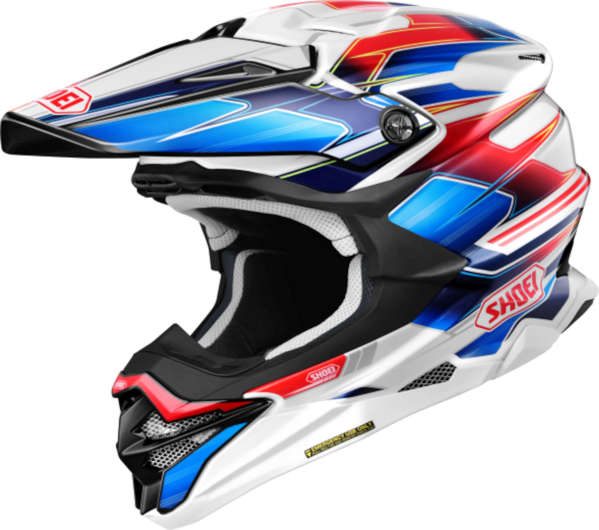 Shoei VFX-WR 06 Sparkle Motocross Helmet white/blue/red M (57/58) Figure 1