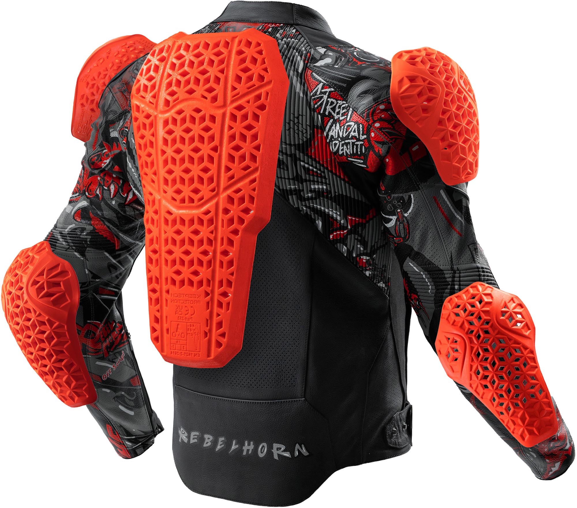 Side view of Rebelhorn Vandal 2 Cruze Motorcycle Leather Jacket