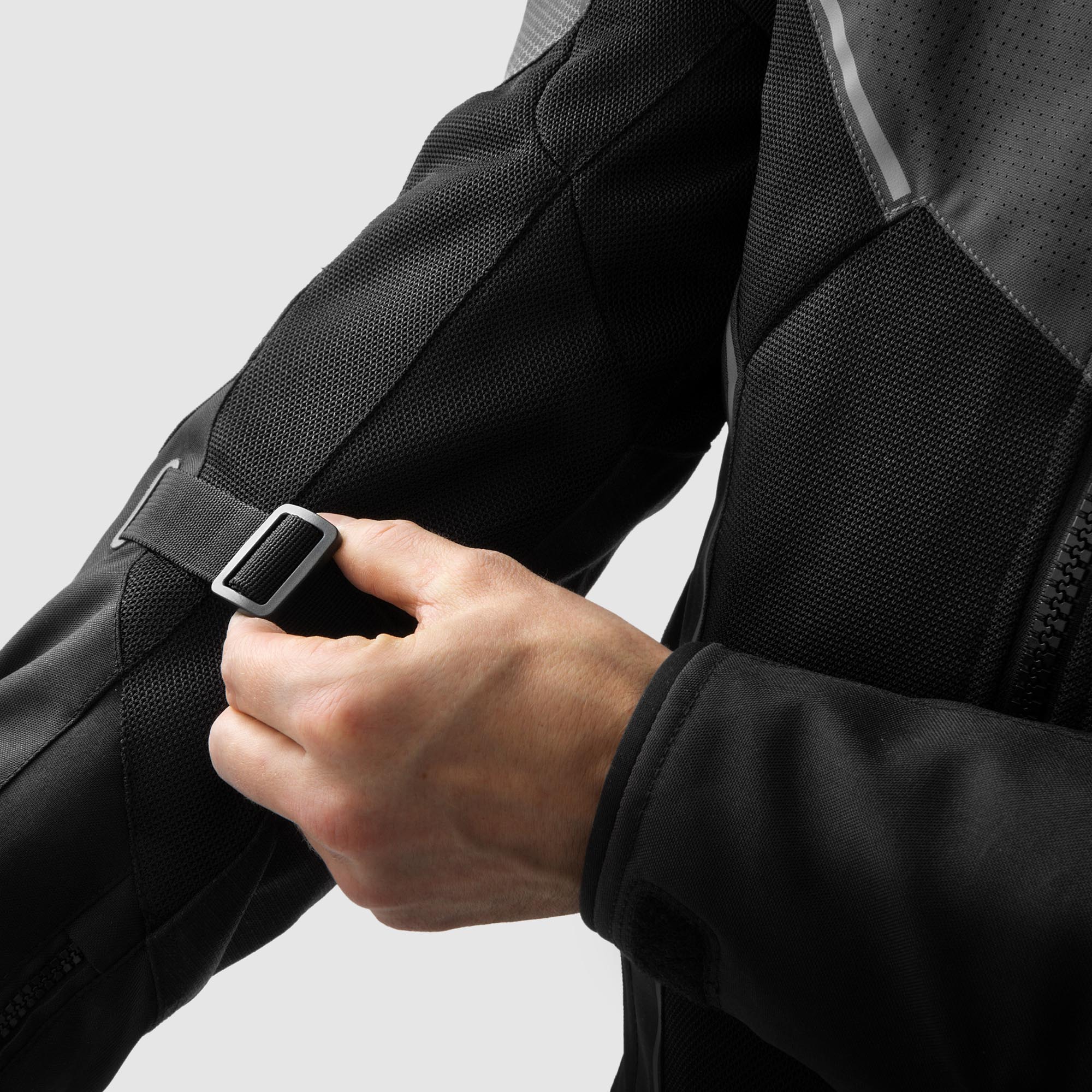 Side view of Rebelhorn Hiflow 5 waterproof Motorcycle Textile Jacket