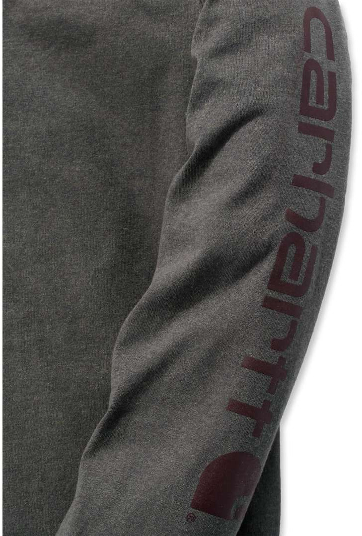 Carhartt Logo Langarmshirt dunkelgrau M Abbildung 2