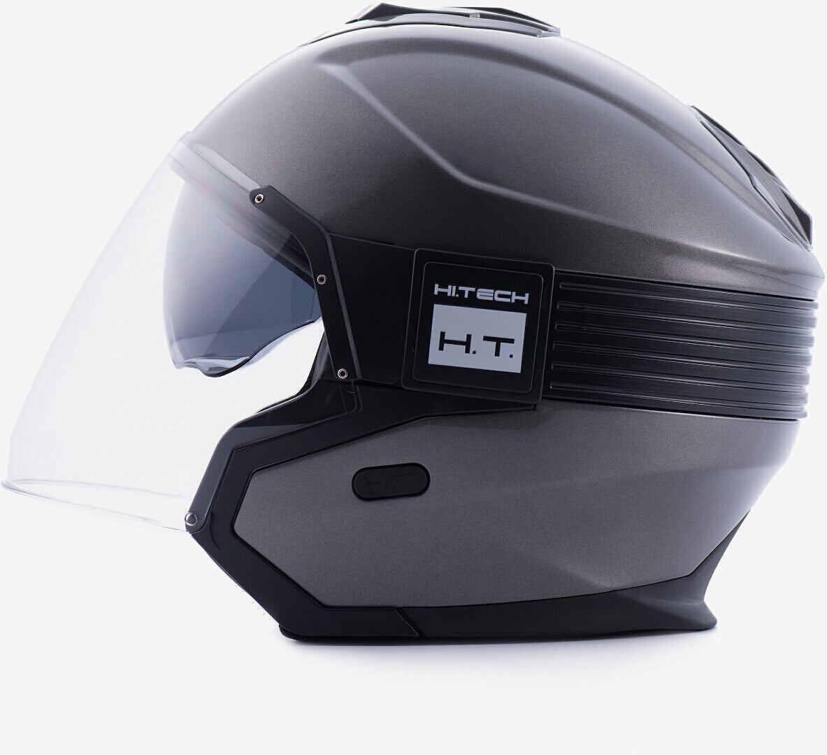 Blauer Hacker BTR Jet hjelm sort mat/grå S (55/56) Figur 1