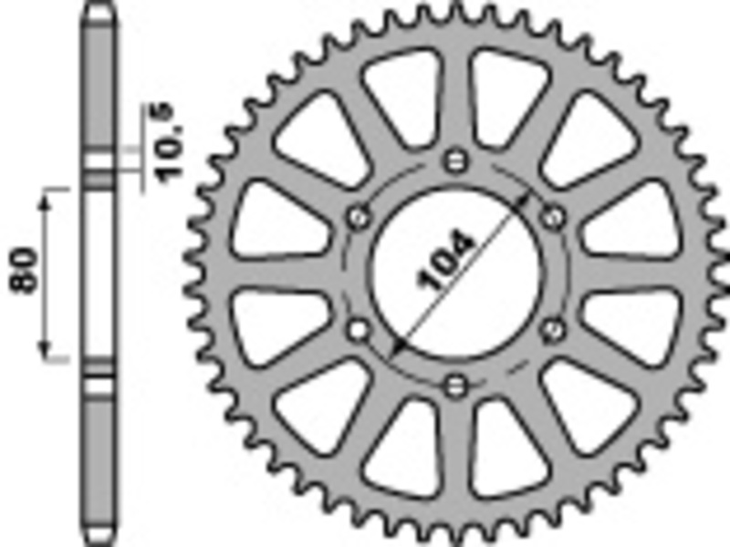 PBR Standard C45 Stahl Ritzel 478 - 520 Abbildung 2