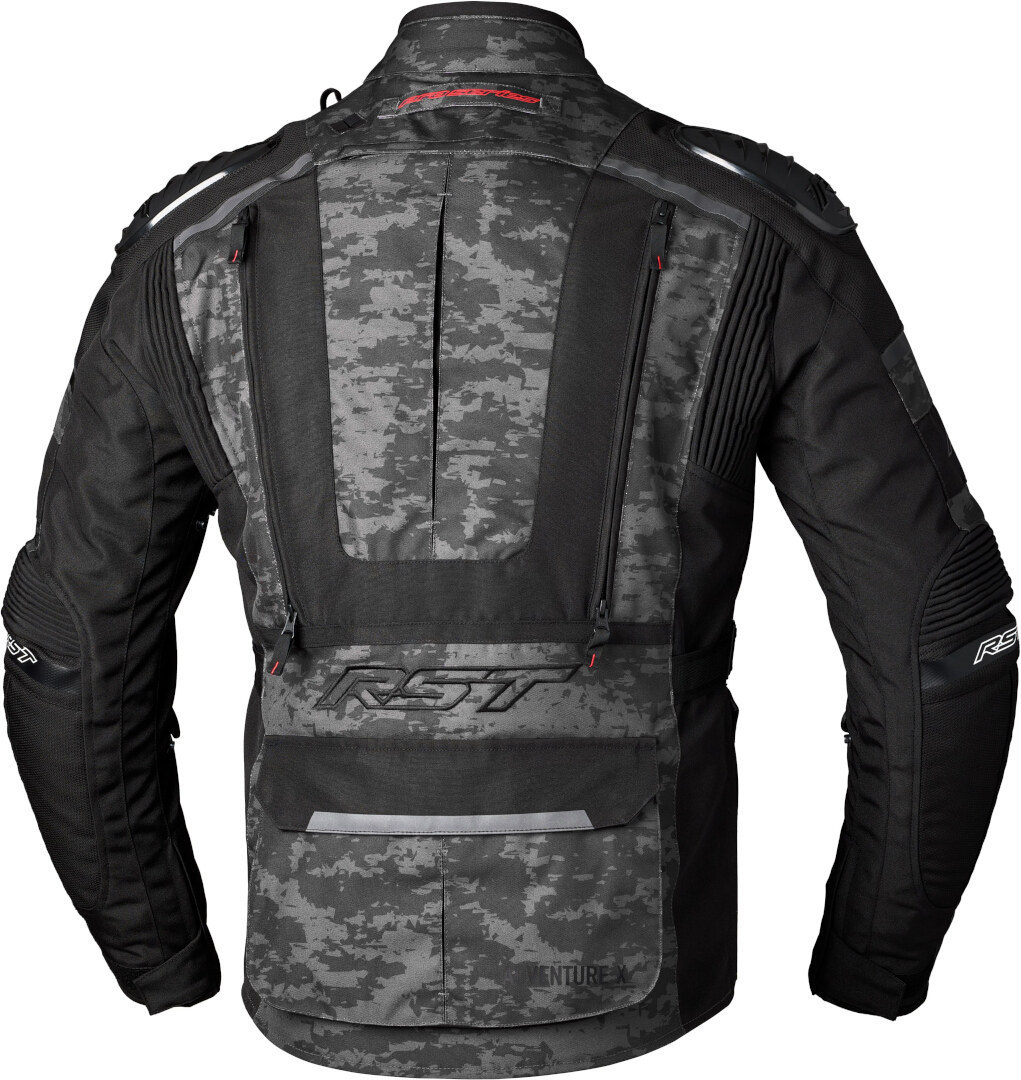 RST Pro Series Adventure-Xtreme Motorcykel Textil Jacka grå/kamouflage 5XL Figur 2