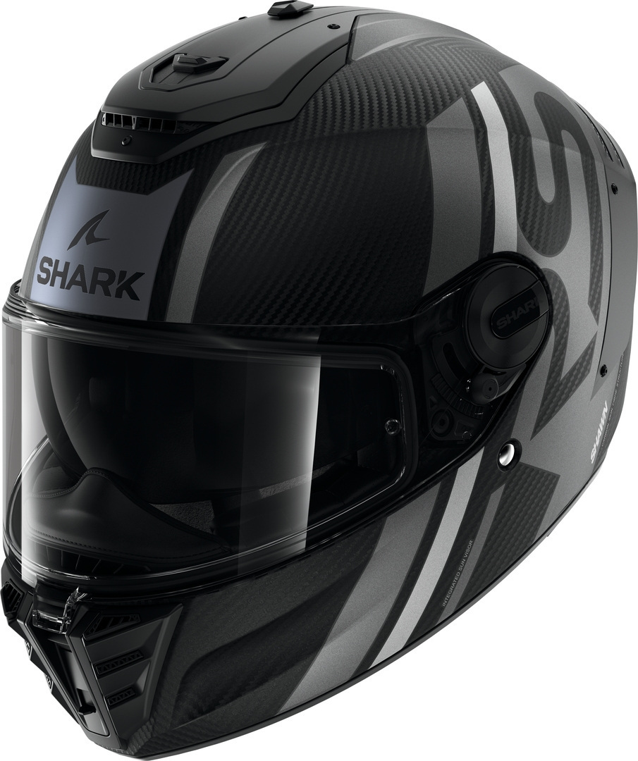 Shark Spartan RS Shawn Carbon Hjälm Svart matt/grå XS (53/54) Figur 1