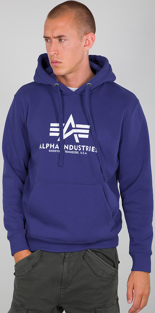 Alpha Industries Basic Hoodie blue L Figure 1