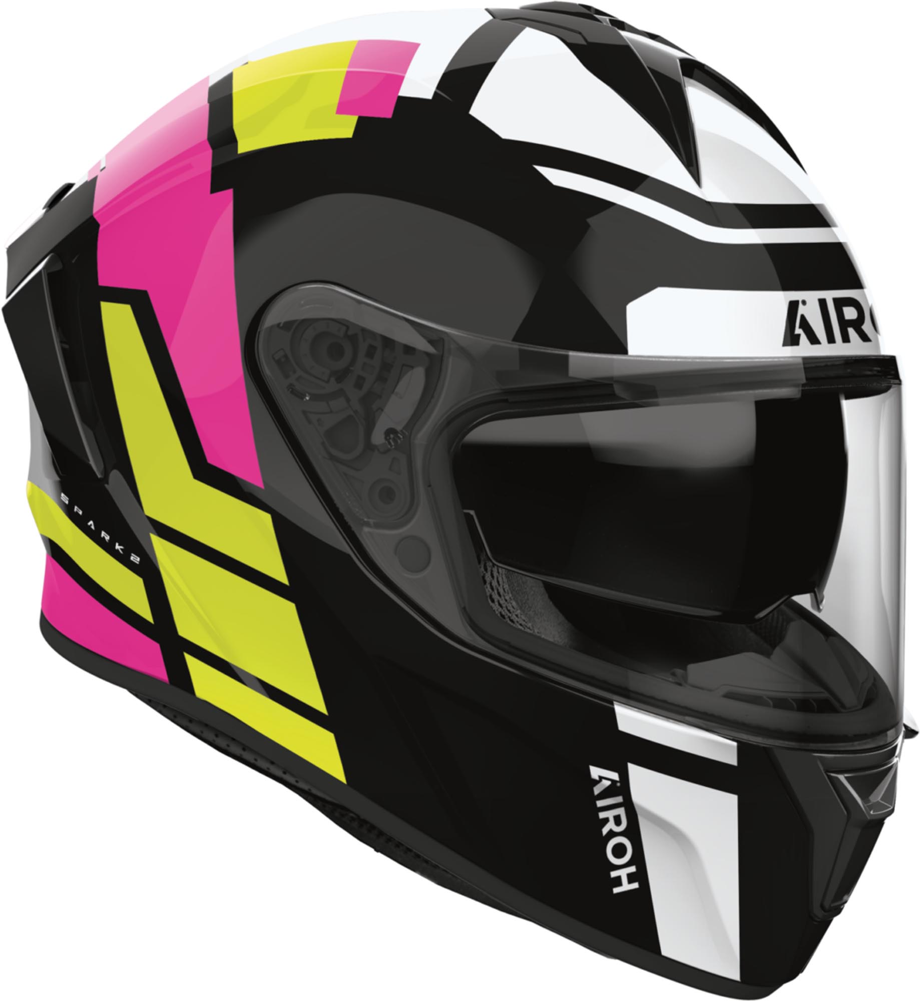 Airoh Spark 2 Lively Hjelm sort/pink/gul S (55/56) Figur 2