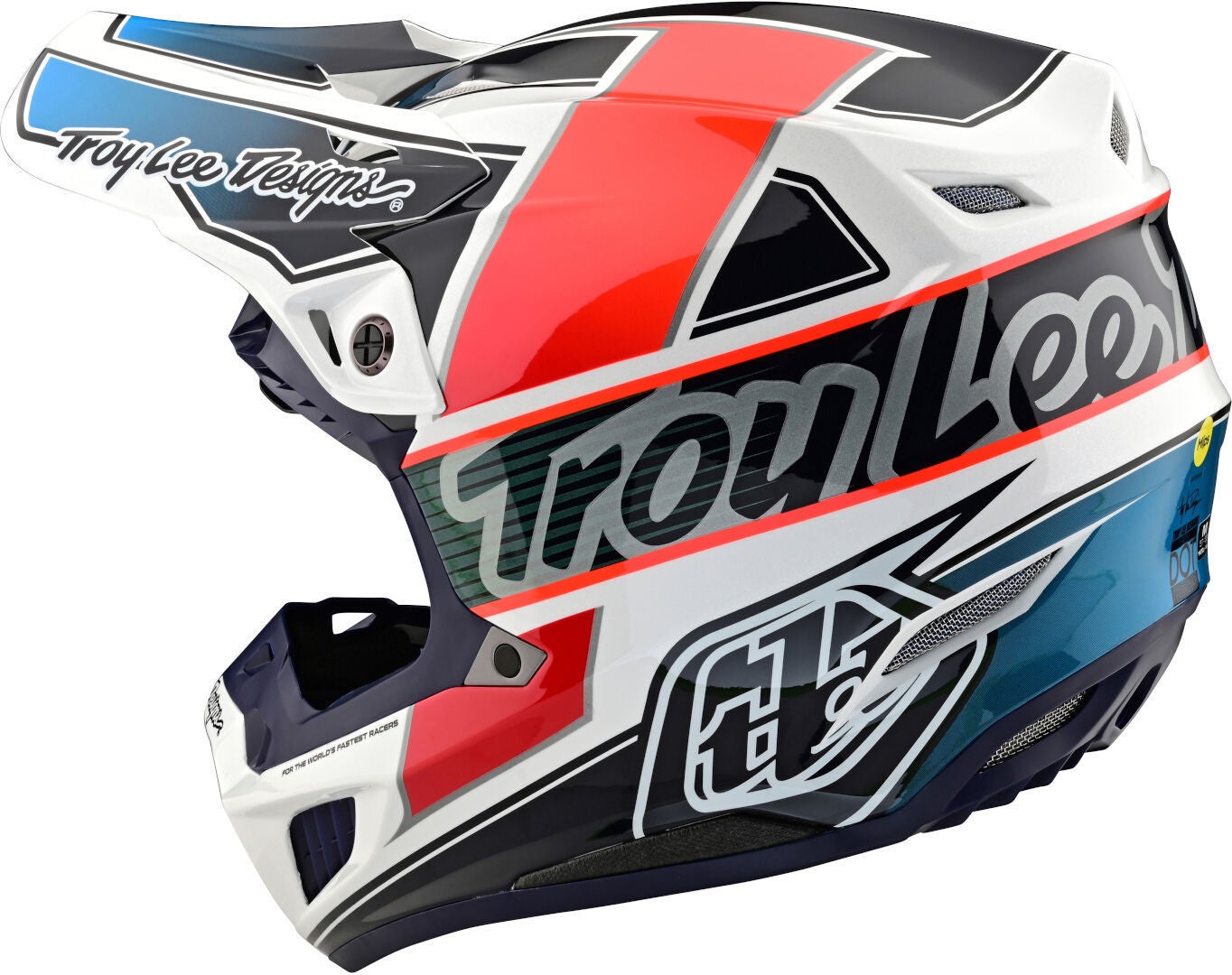 Troy Lee Designs SE5 Team MIPS Casco Motocross bianco/nero/rosso L (58/59) Figura 7