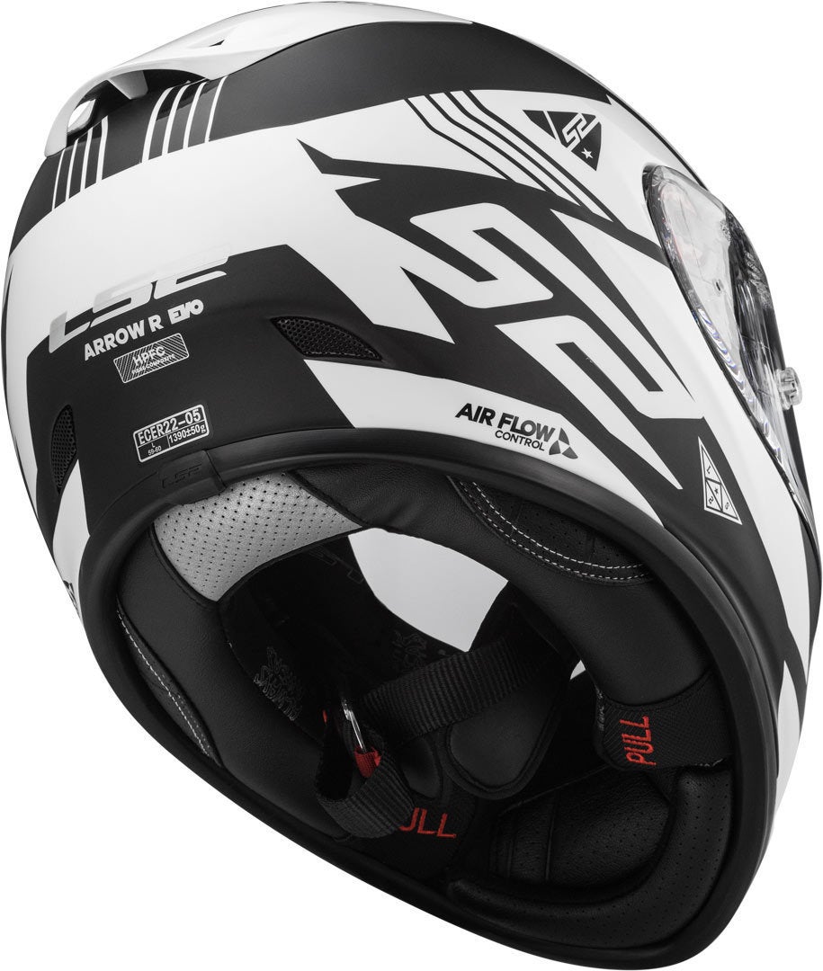LS2 FF323 Arrow R Evo Helm Zwart mat/wit Verlies (59/60) Figuur 5