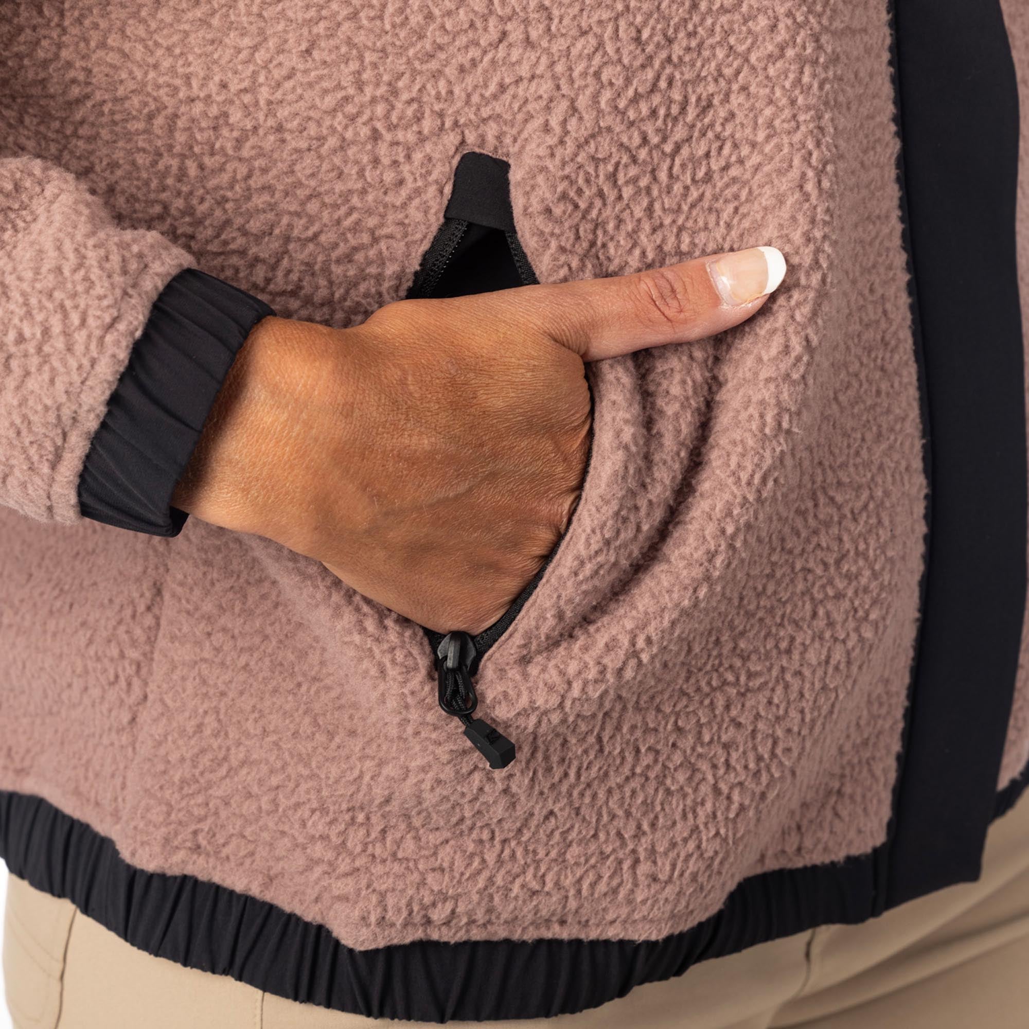 Klim Sira High Pile Γυναικείο Fleece Μπουφάν μωβ 2ΧΛ Γράφημα 7