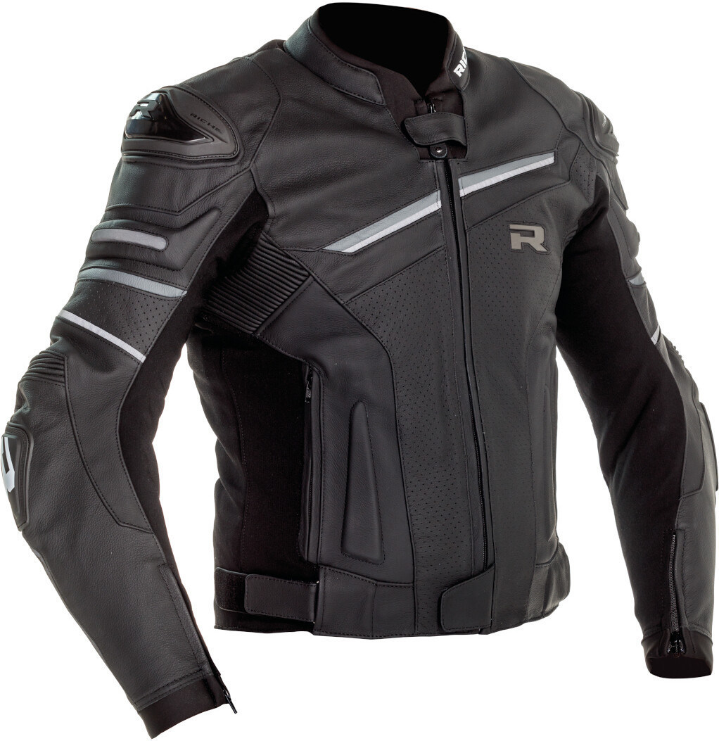 Richa Mugello 2 perforated Motorcycle Leather Jacket black 58 Figure 1