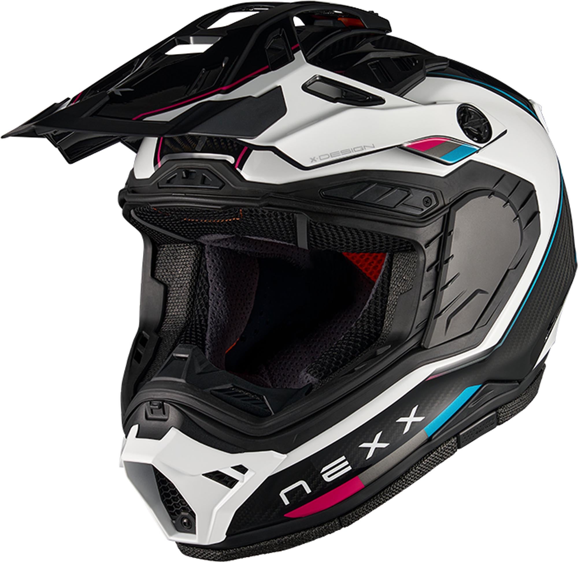 Nexx X.Rally Raid Carbon Endurohelm wit/roze/blauw Verlies (59/60) Figuur 2