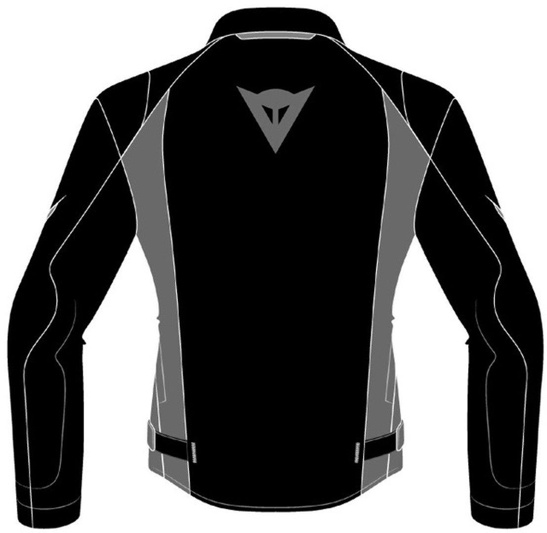 Dainese Veloce D-Dry Dames Motorfiets Textiel Jas zwart/grijs/wit 48 Figuur 2