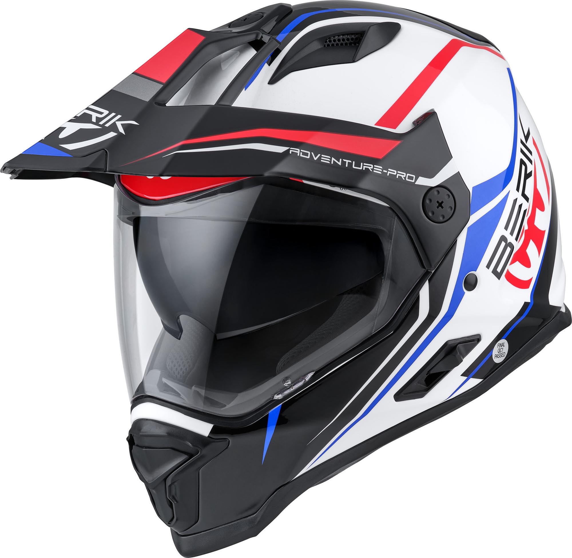 Berik MX313 Volstom Adventure Pro Enduro Helm weiß/blau/rot L Abbildung 1