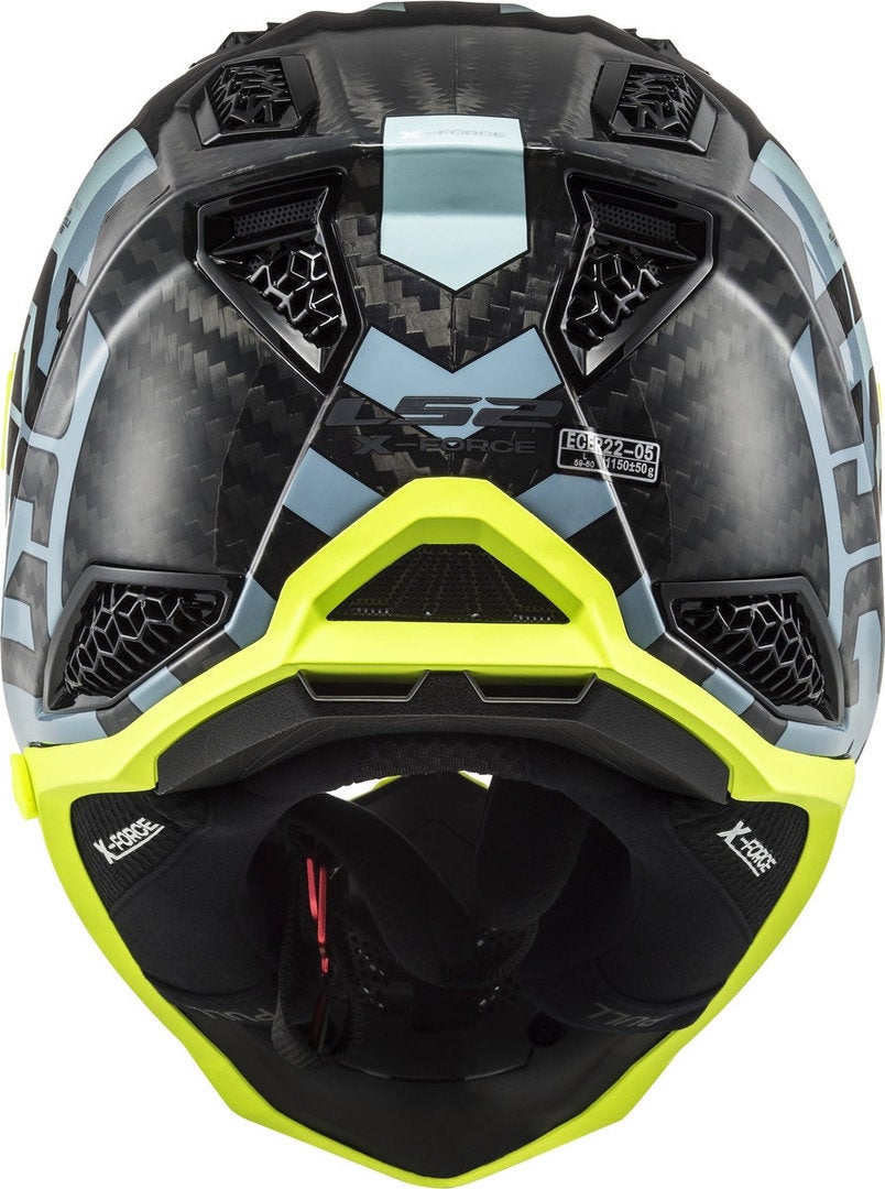 LS2 MX703 X-Force Barrier Carbon Casco Motocross nero/blu M (57/58) Figura 3