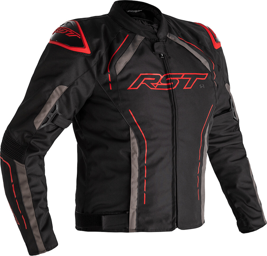 RST S-1 Motorfiets textiel jas zwart/grijs/rood M Figuur 1