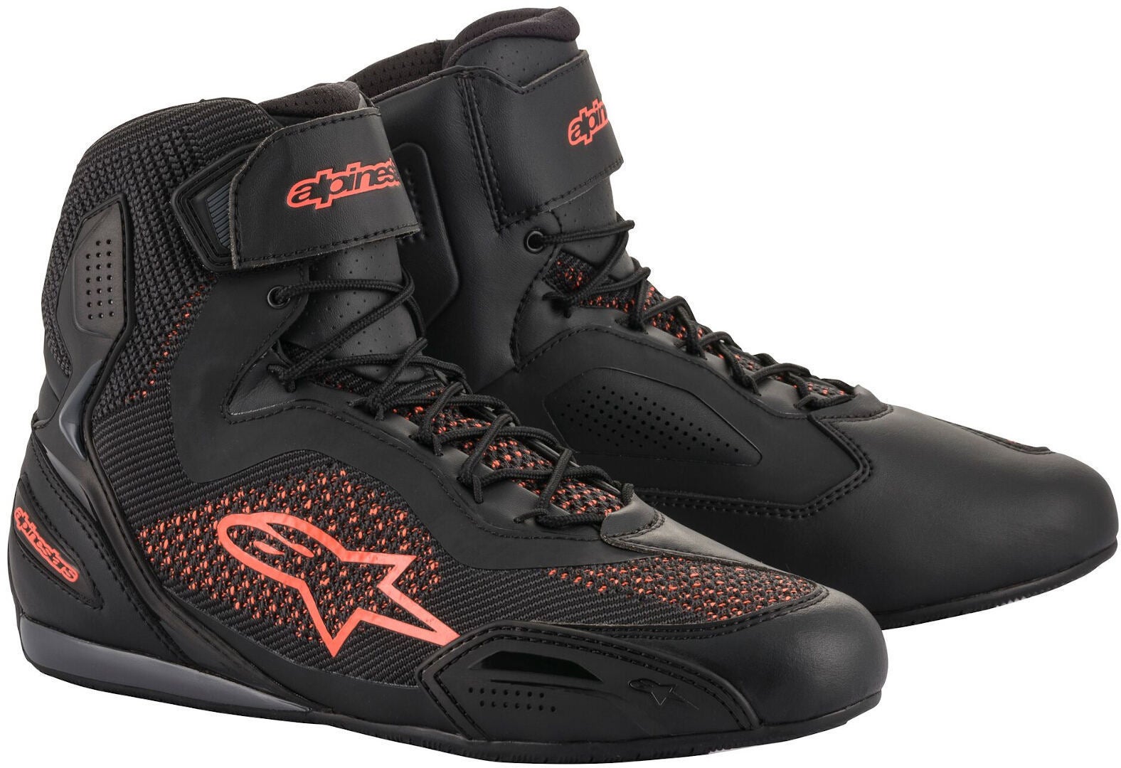Alpinestars Faster 3 Rideknit Motorcykel sko sort/rød 7 (39) Figur 1