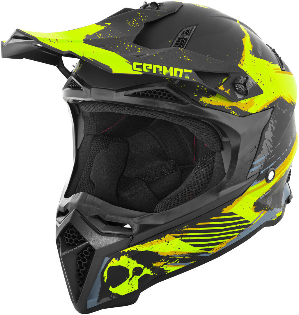 Negru mat/gri/galben-neon