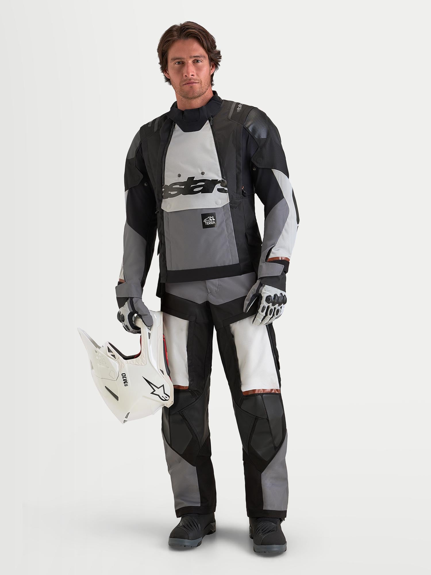 Alpinestars Harok V2 Drystar waterproof Motorcycle Textile Jacket grey/black M Figure 8