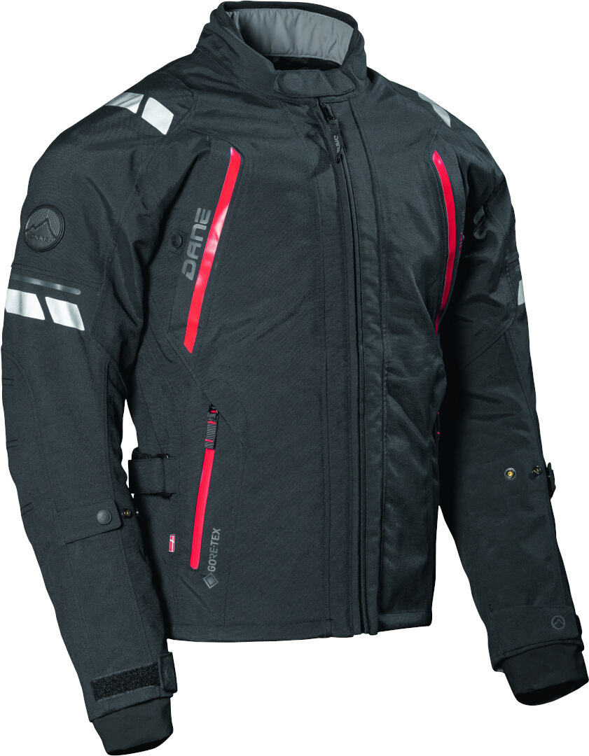 DANE Elling wasserdichte Motorrad Textiljacke schwarz/rot 60 Abbildung 1