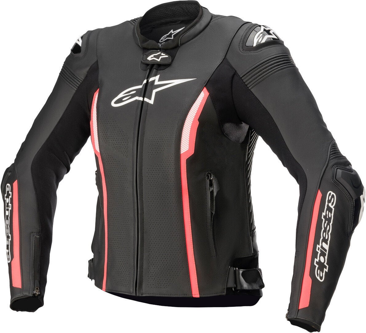 Alpinestars Stella Missile V2 Motorrad Damen Lederjacke schwarz/pink 40 Abbildung 1