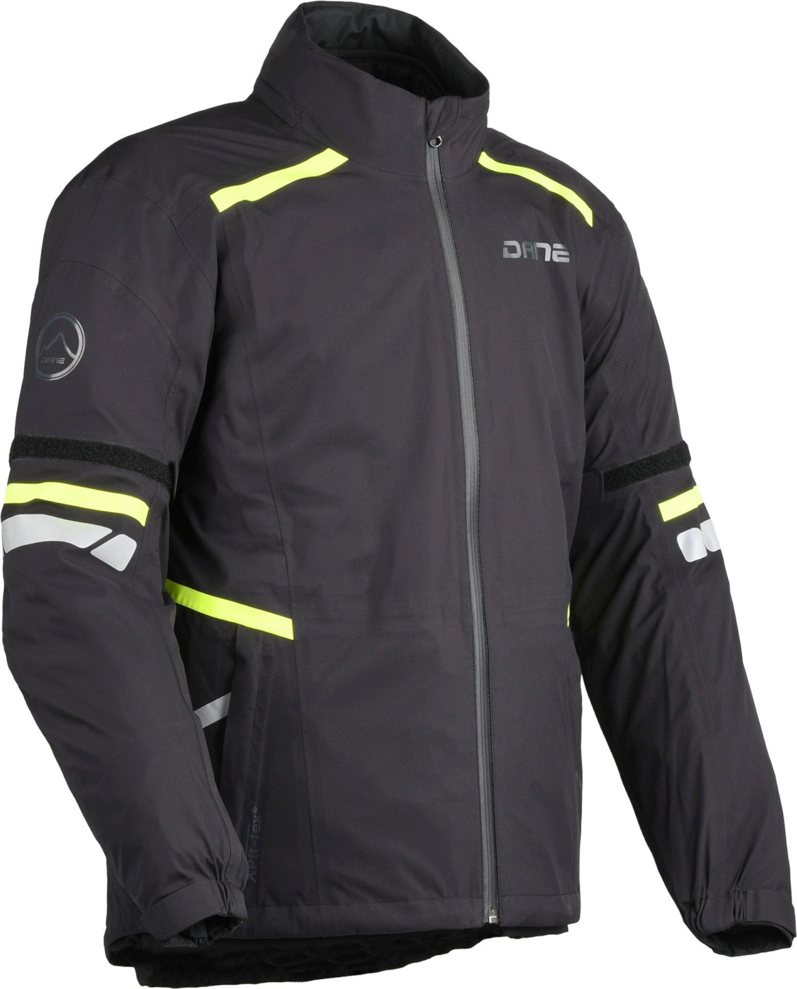 DANE Husly XPR-Tex Regnjakke sort/neon-gul 3XL Figur 1