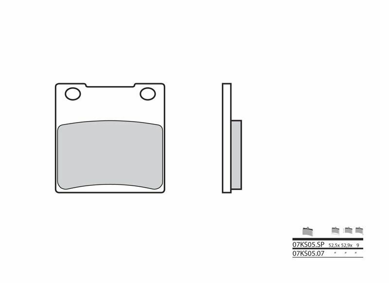 Brembo S.p.A. Vägbromsbelägg sintrad metall - 07KS05SP Figur 1