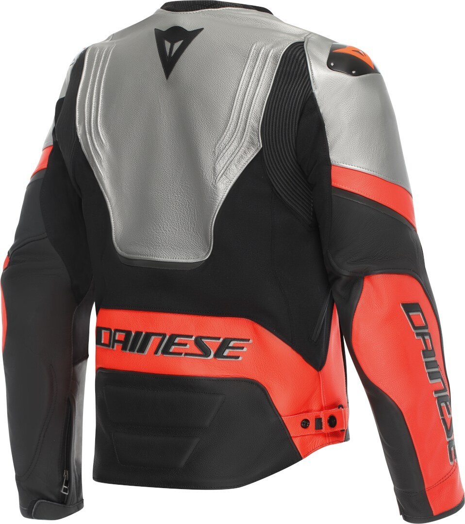 Dainese Racing 5 Motorcycle Leather Jacket black/silver/red 52 Figure 2