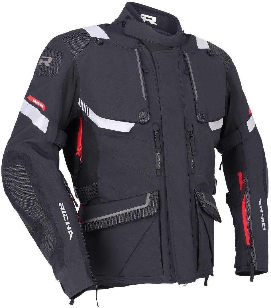 Richa Armada 1.1 Gore-Tex Pro waterproof Motorcycle Textile Jacket black/white/red 6XL Figure 1