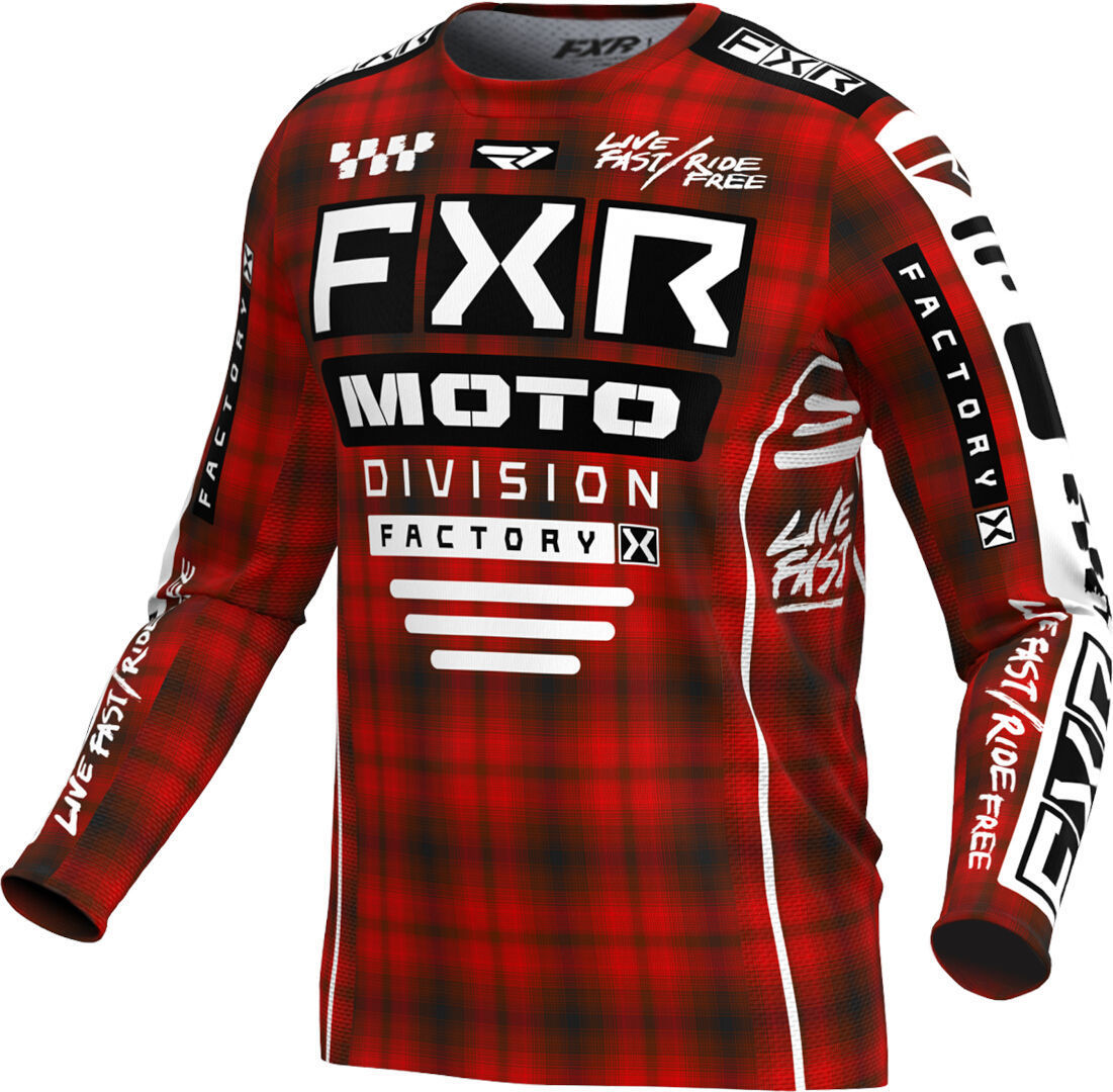 FXR Podium Gladiator 2024 Motokrosový dres červená/bílá/černá S Obrázek 1