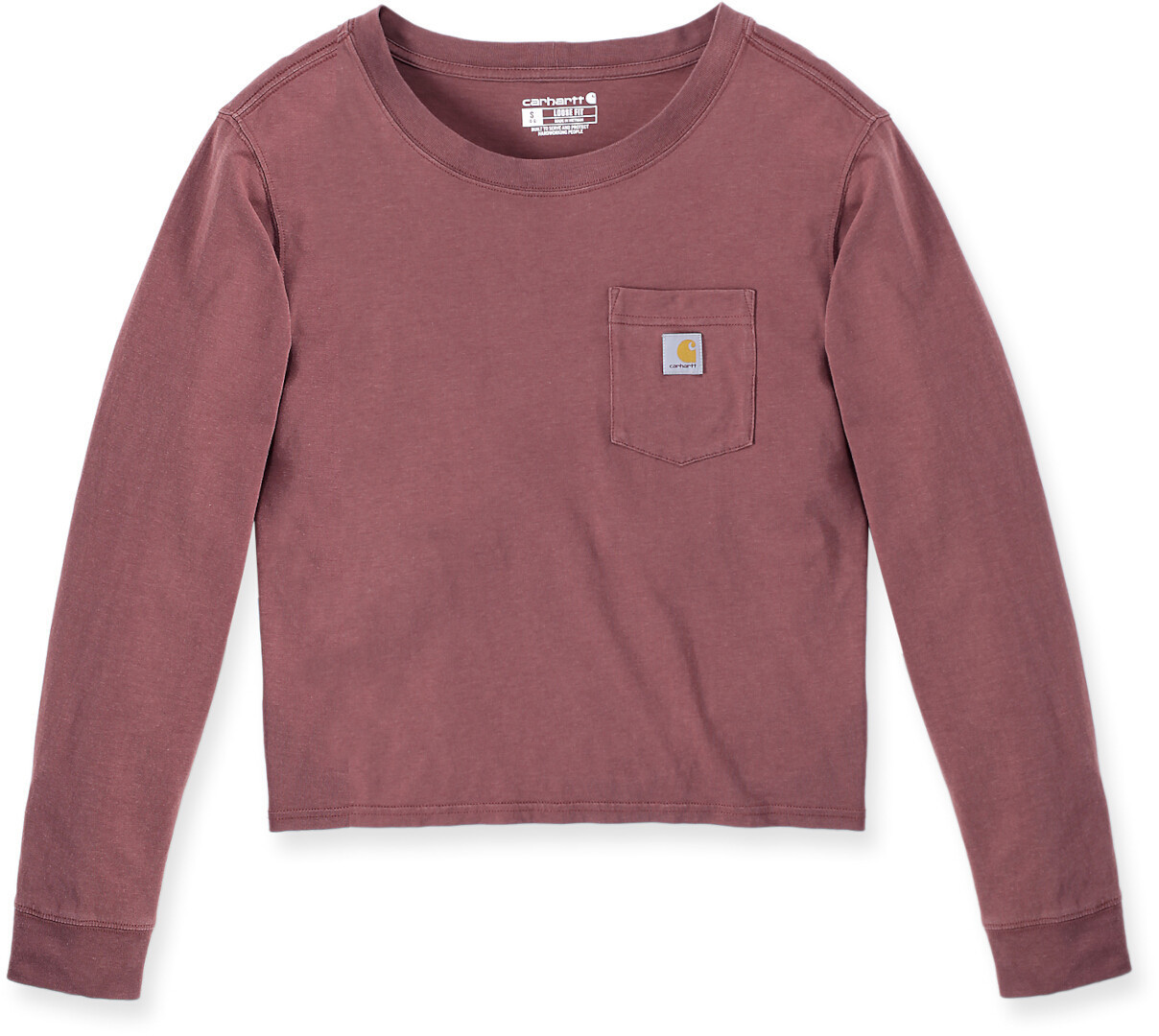 Carhartt Relaxed Fit Lightweight Pocket Cămașă cu mânecă lungă pentru femei Roșu închis M Figura 1