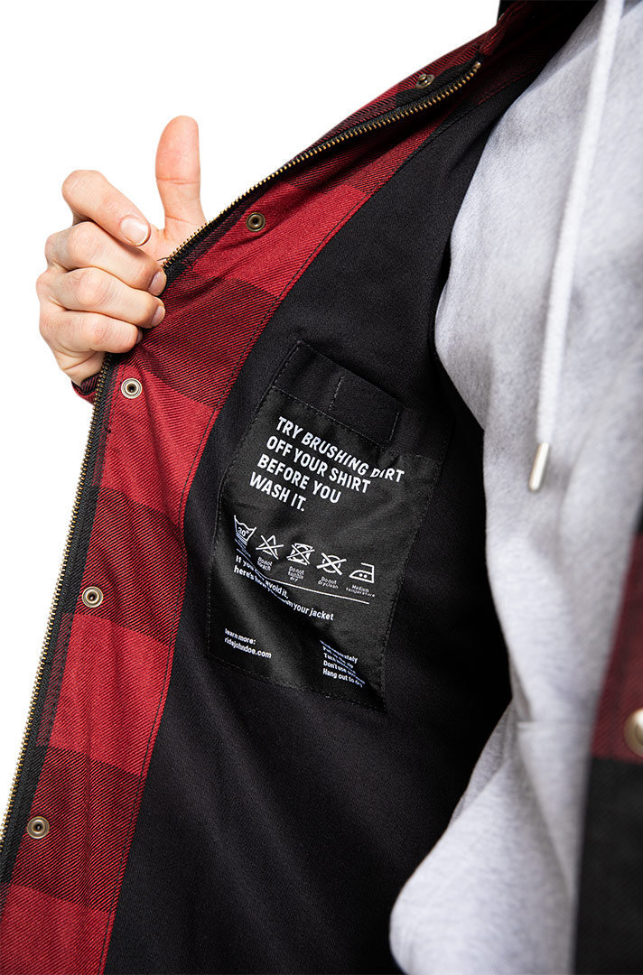 John Doe Motoshirt Camicia rosso S Figura 13