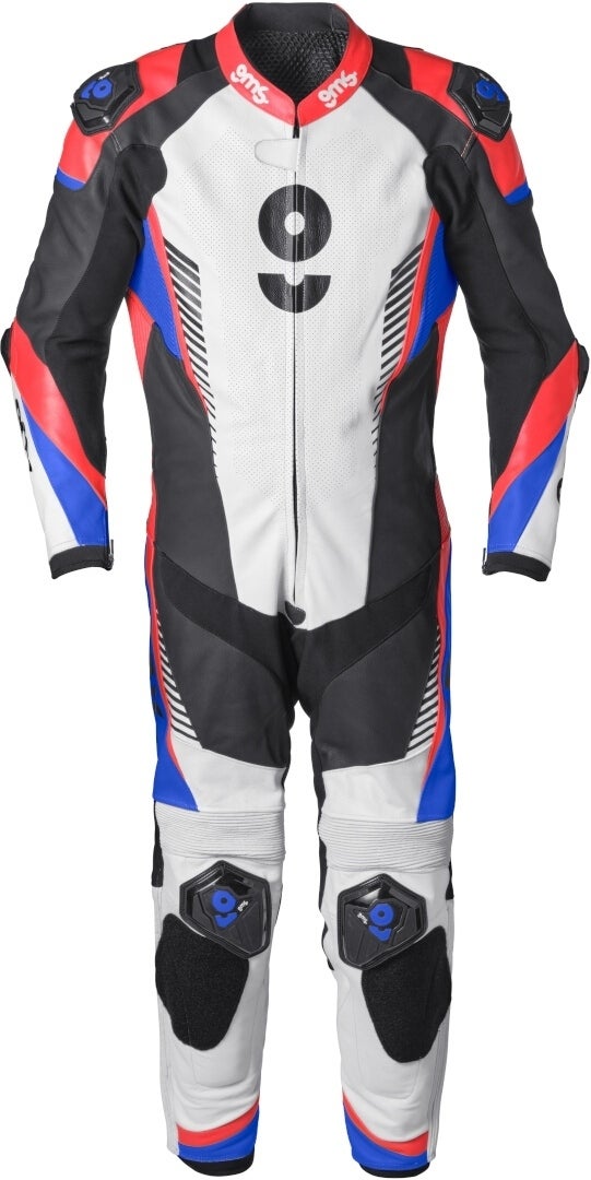 GMS GRC-1 1-Teiler Motorrad Lederkombi schwarz/rot/blau 52 Abbildung 1